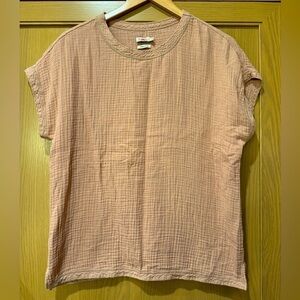 Faherty Organic Cotton Cap Sleeve Boxy Fit Top / small